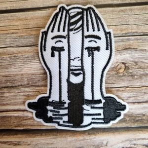 3/13$  Crying Abstract Art Emo Hipster Y2k Embroidered Iron on Patch